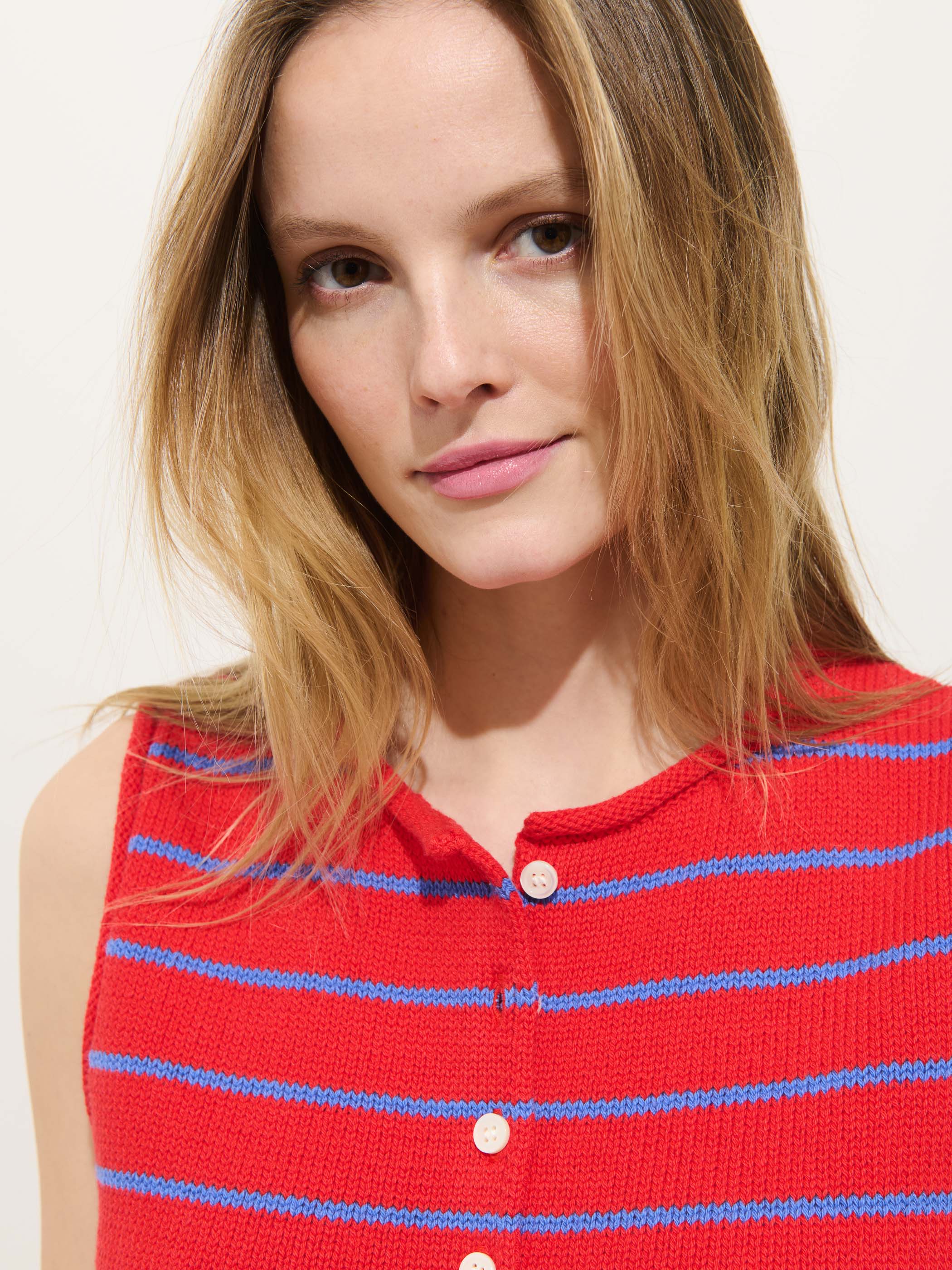 Taylor Striped Vest in Cotton - Image 5