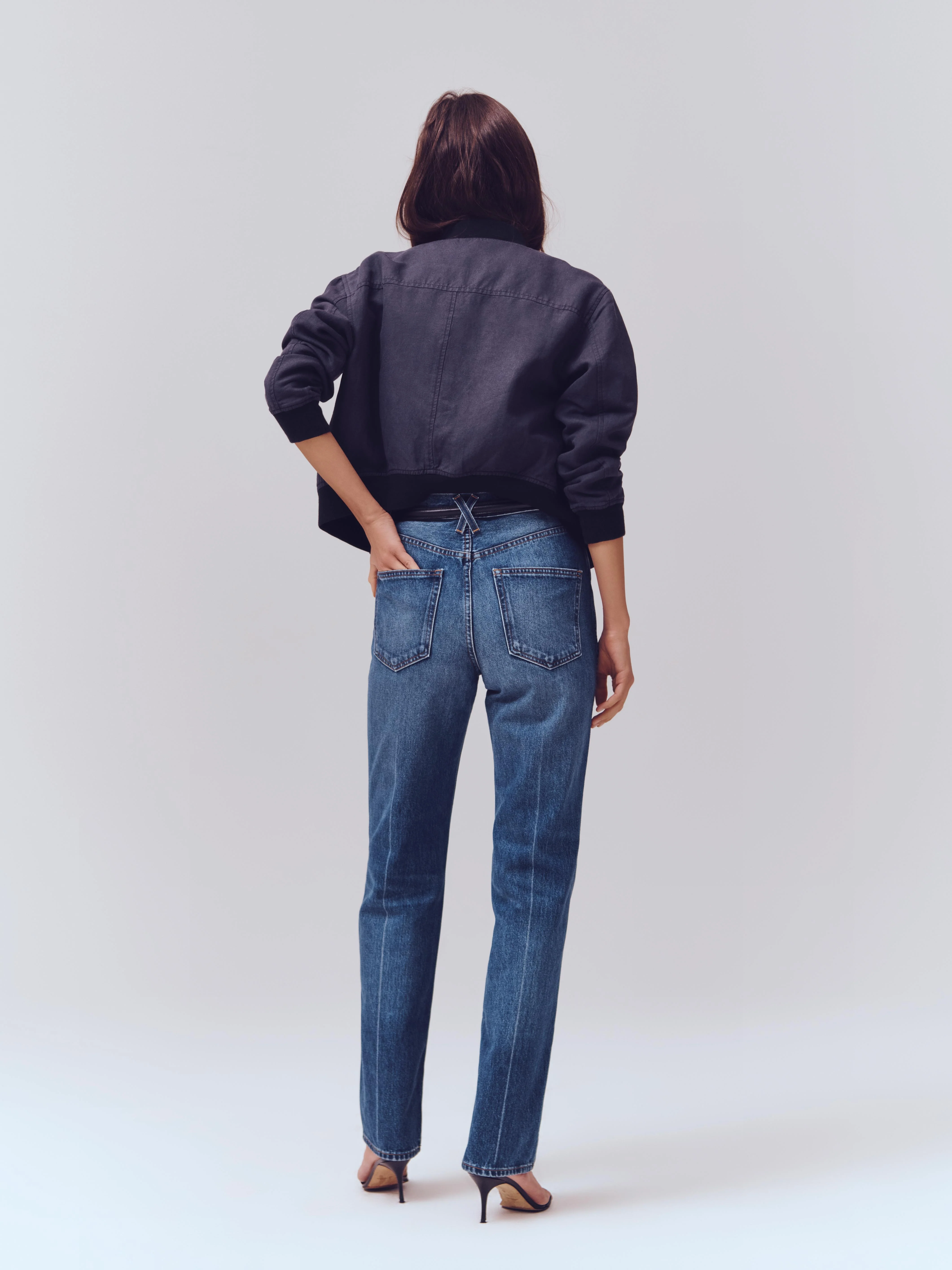 Carla High Rise Straight Jean - Image 5
