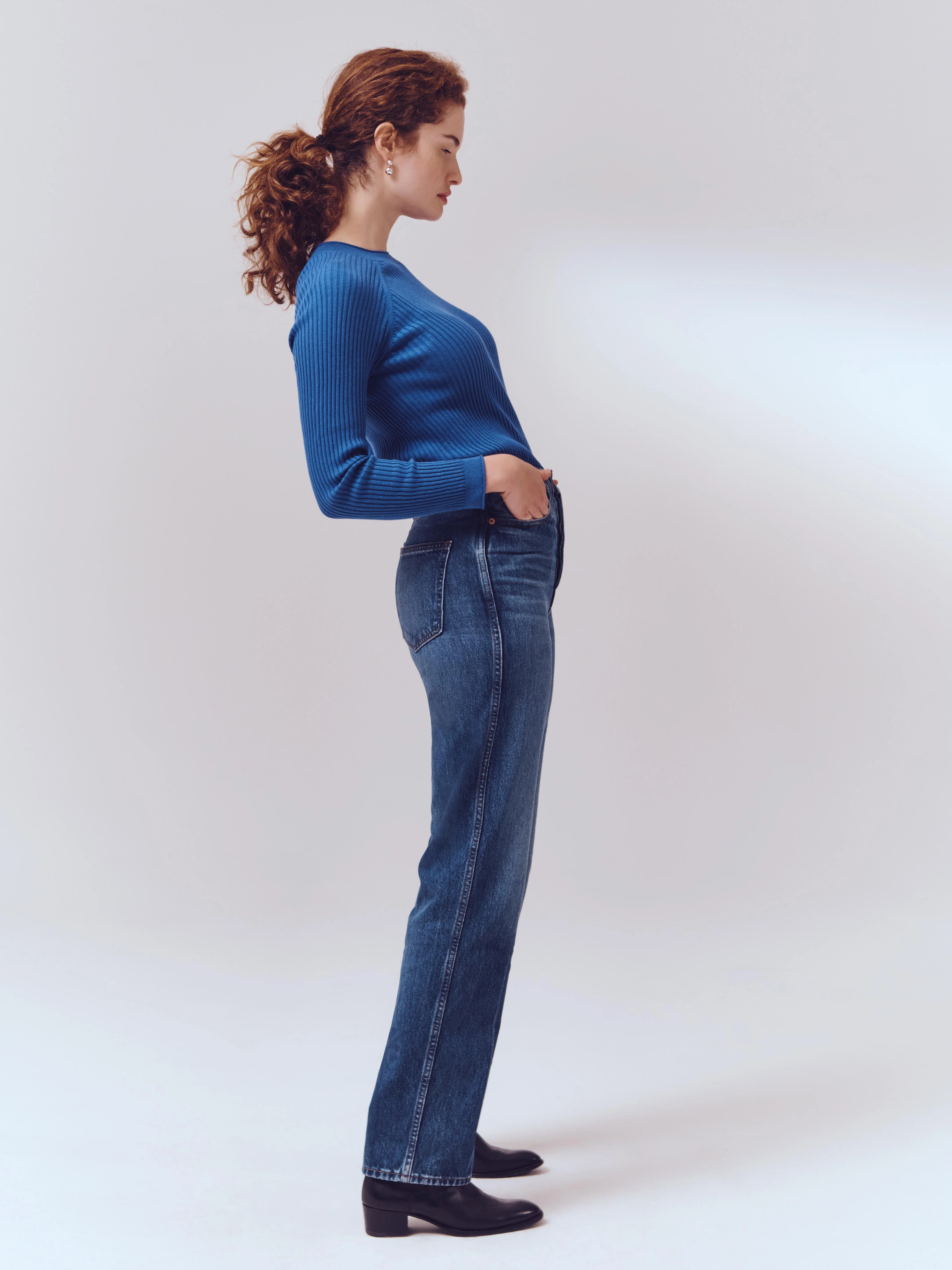 Carla High Rise Straight Jean - Image 8