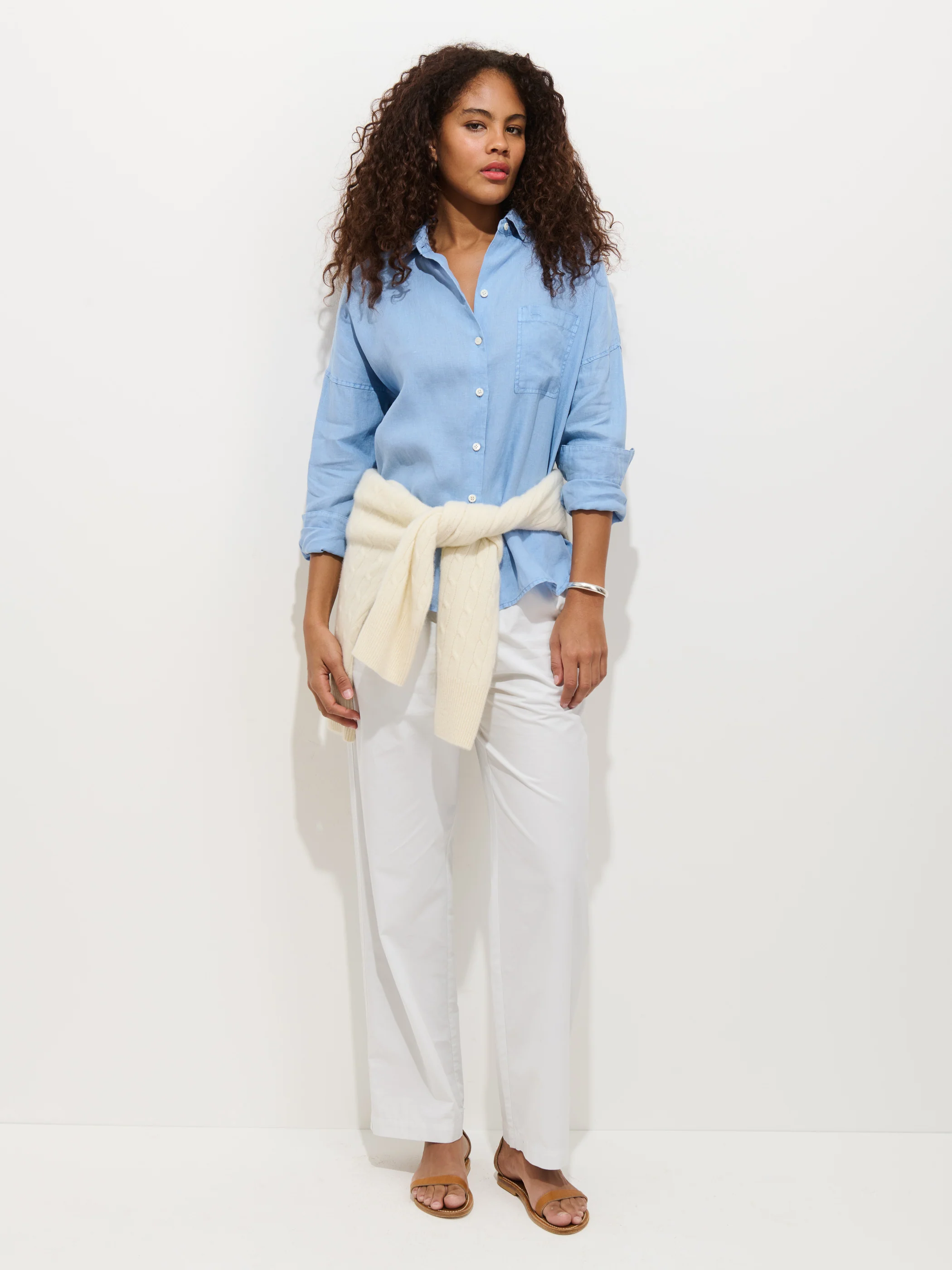 The Jo Shirt In Linen - Image 4
