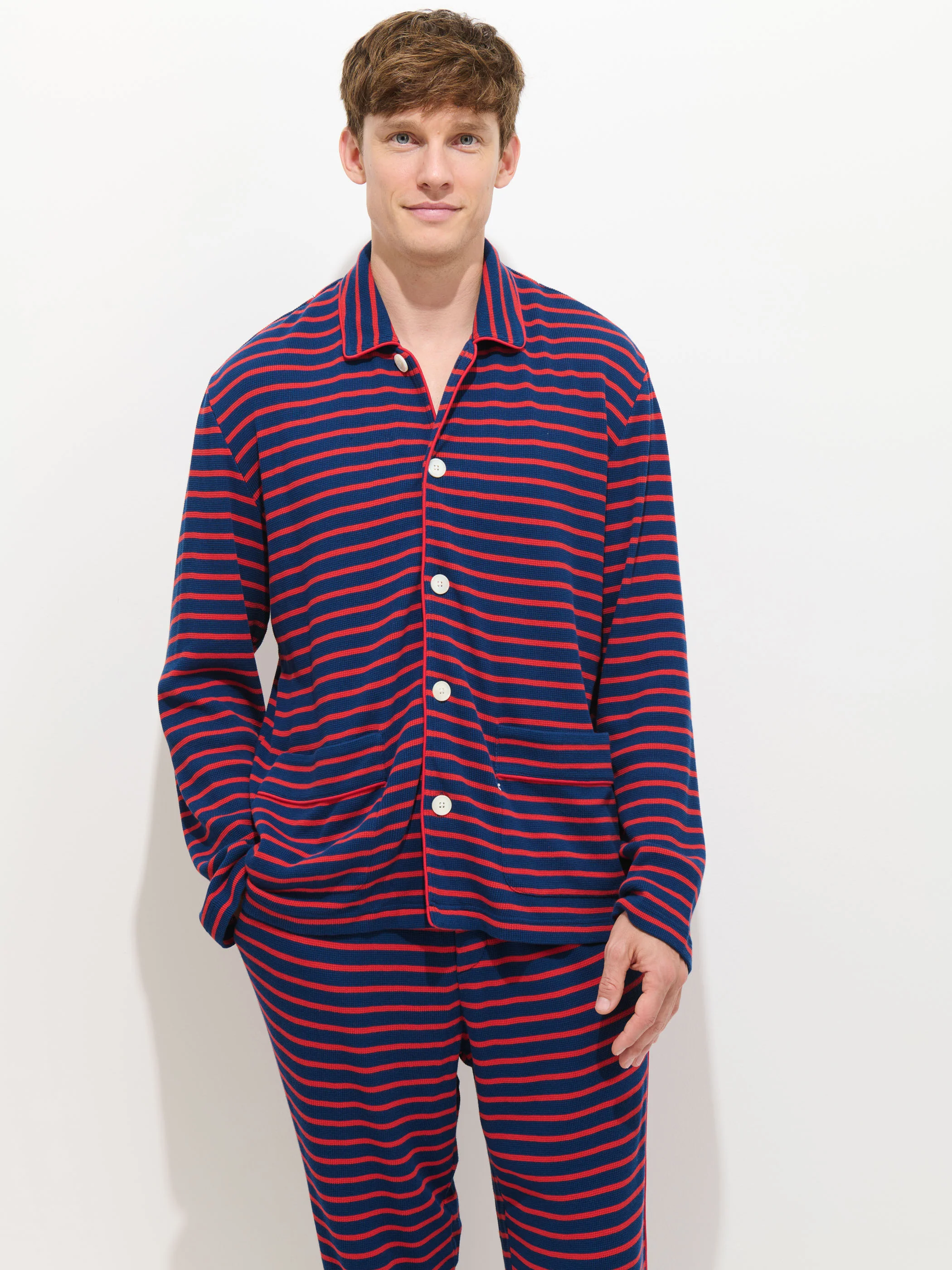 The Striped Waffle Sleeping Shirt