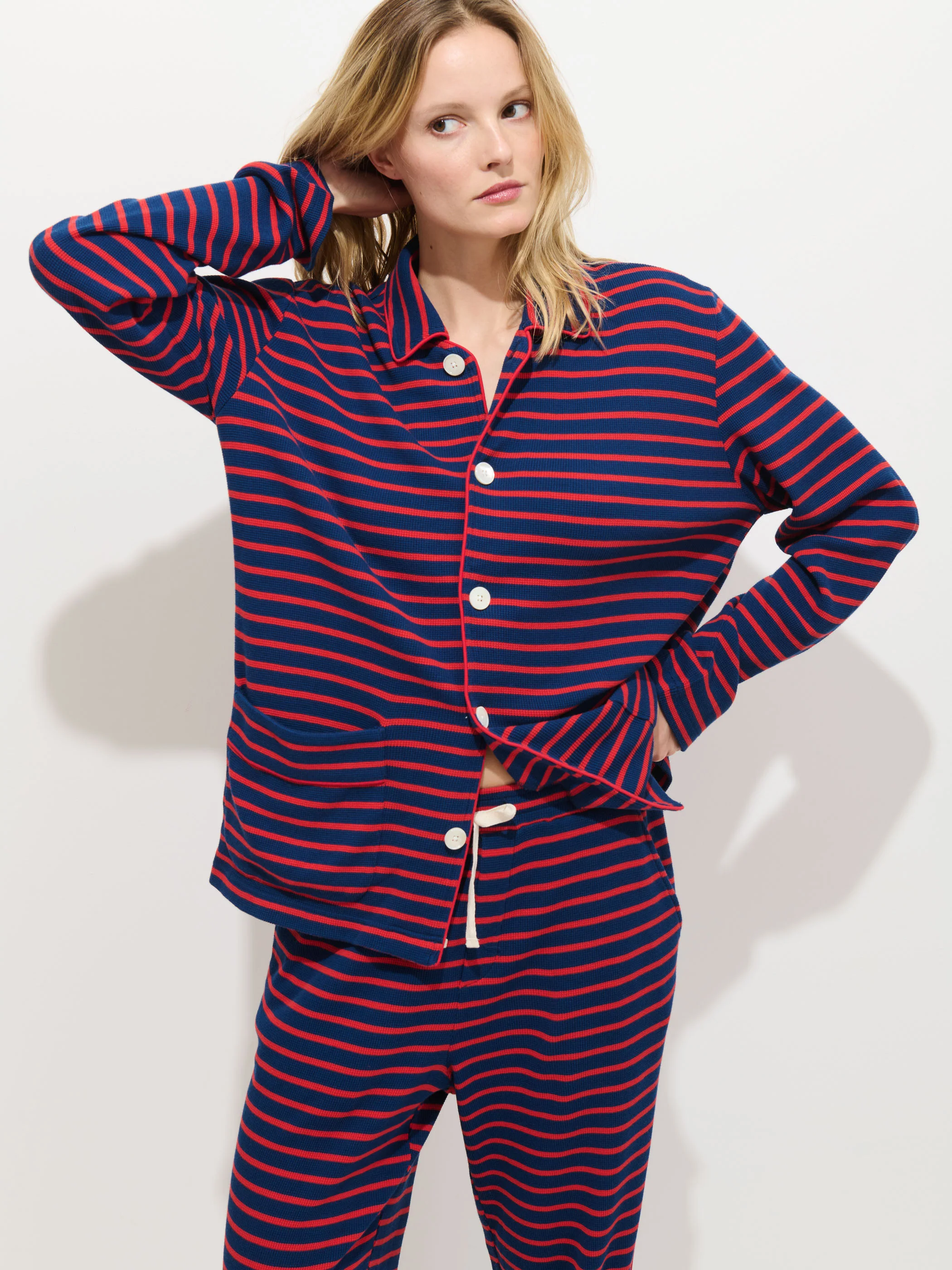 The Striped Waffle Sleeping Shirt - Image 3