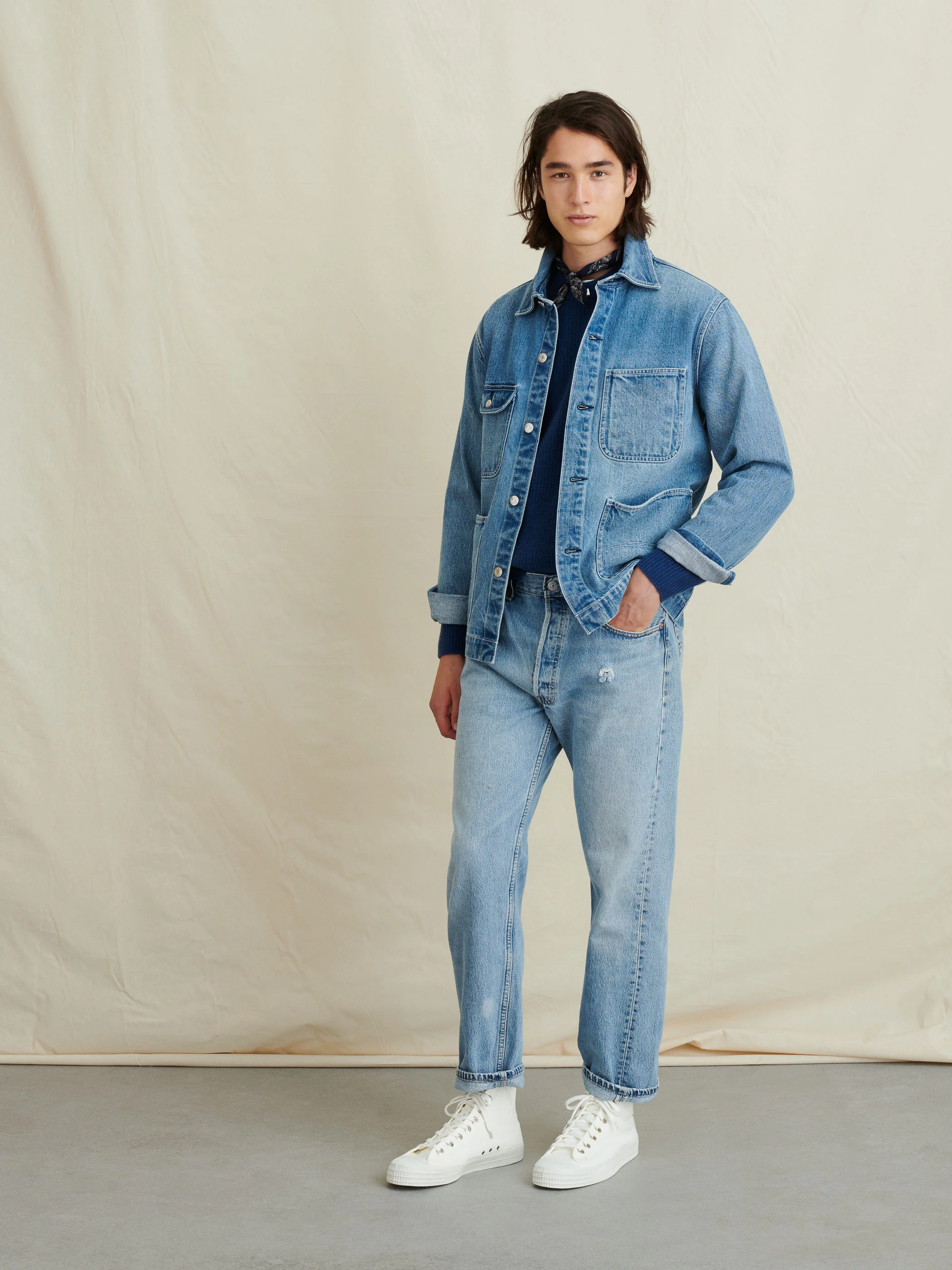 Work Jacket in Vintage Wash Denim - Image 12