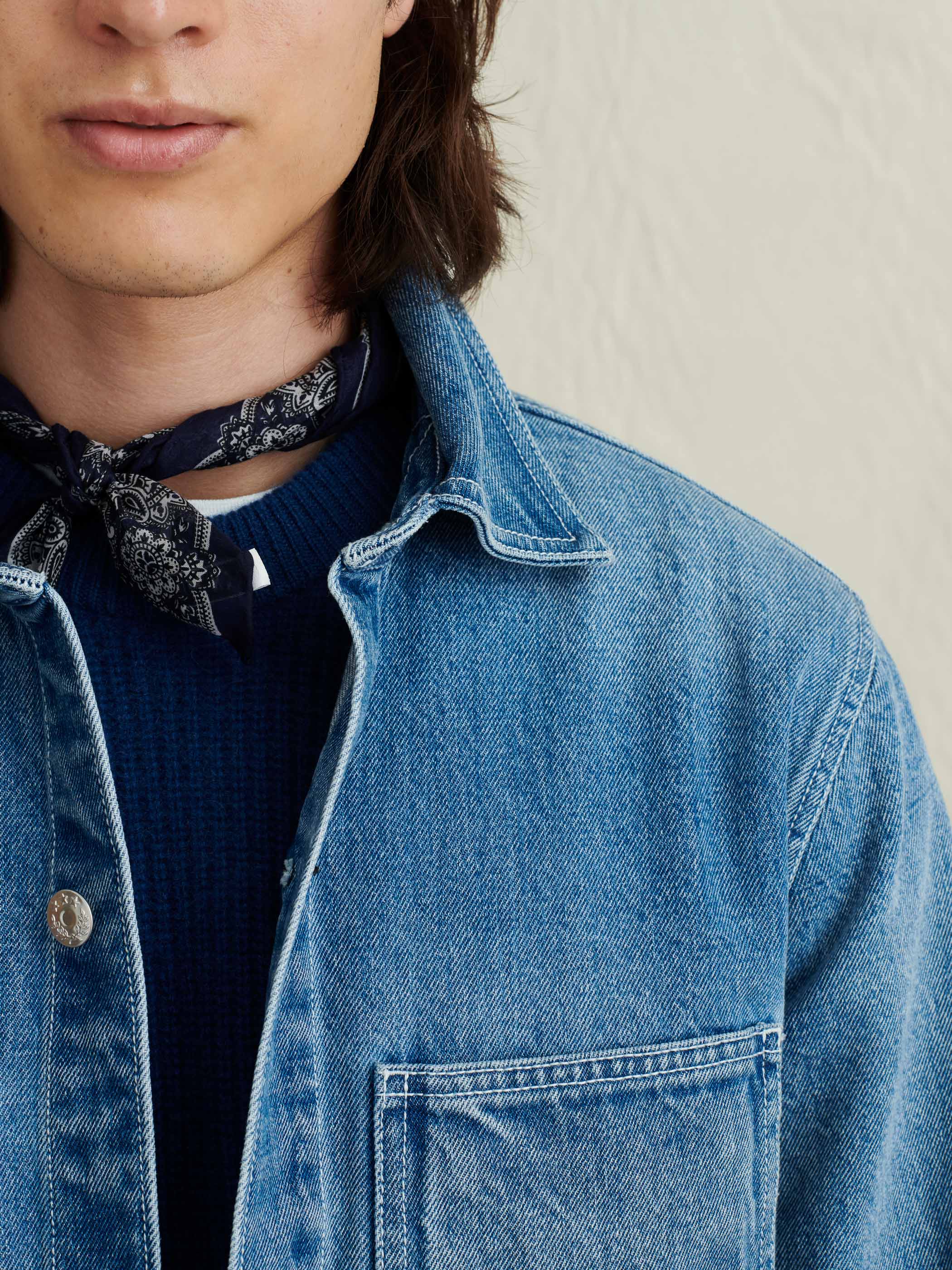 Work Jacket in Vintage Wash Denim - Image 6